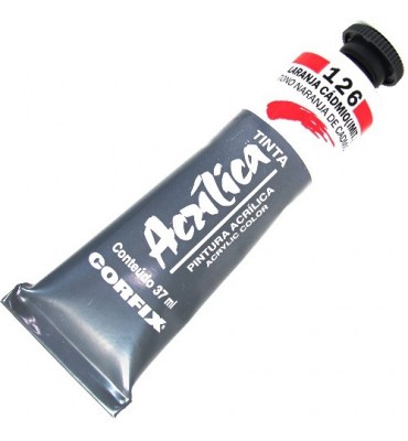 Tinta Acrílica Corfix 37ml 126 Laranja Cádmio Imit.