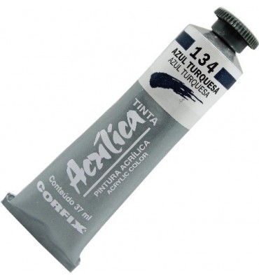 Tinta Acrílica Corfix 37ml 134 Azul Turquesa