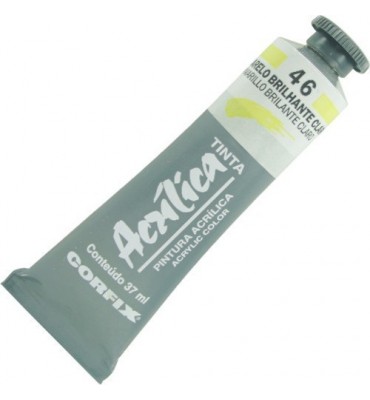 Tinta Acrílica Corfix 37ml 046 Amarelo Brilhante Claro