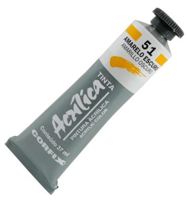 Tinta Acrílica Corfix 37ml 051 Amarelo Escuro