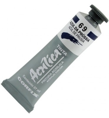 Tinta Acrílica Corfix 37ml 069 Azul da Prússia