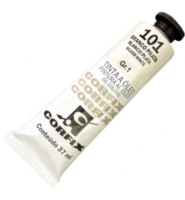 Tinta a Óleo Corfix 37ml 101 Branco Prata G1