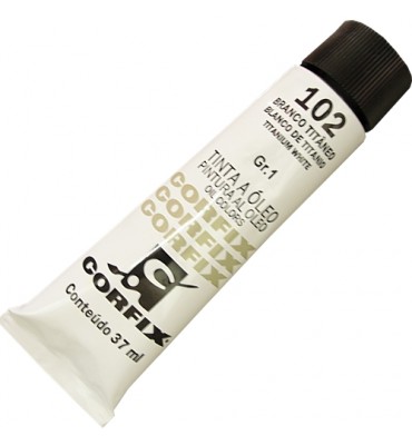 Tinta a Óleo Corfix 37ml 102 Branco Titânio G1