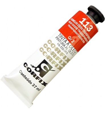 Tinta a Óleo Corfix 37ml 113 Vermelho Óxido Transparente G2