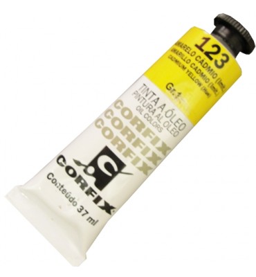 Tinta a Óleo Corfix 37ml 123 Amarelo Cádmio G1