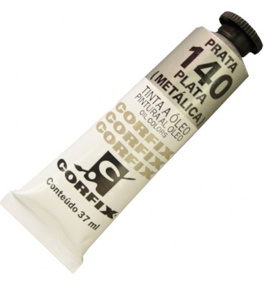 Tinta a Óleo Corfix 37ml 140 Prata Metálico