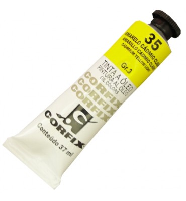 Tinta a Óleo Corfix 37ml 035 Amarelo Cádmio Claro G3