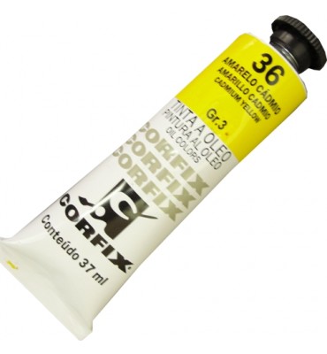 Tinta a Óleo Corfix 37ml 036 Amarelo Cádmio G3