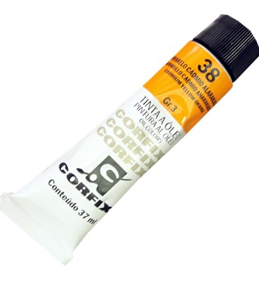 Tinta a Óleo Corfix 37ml 038 Amarelo Cád. Alaranjado G3