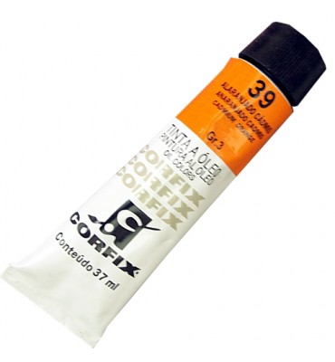 Tinta a Óleo Corfix 37ml 039 Alaranjado de Cádmio G3