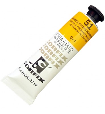 Tinta a Óleo Corfix 37ml 051 Amarelo Escuro Transparente G1