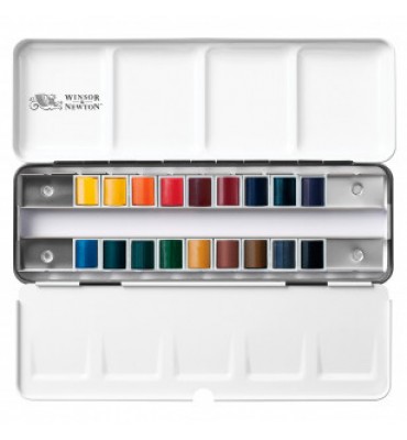 Tinta Aquarela Pastilha Profissional 18 Cores Winsor & Newton