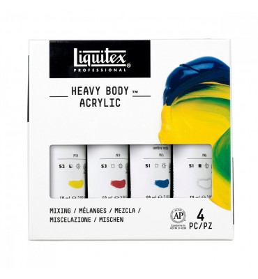 Estojo Tinta Acrílica Liquitex Heavy Body 59ml 04 Cores 
