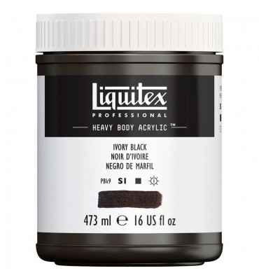 Tinta Acrílica Heavy Body 473ml Ivory Black 244 Liquitex