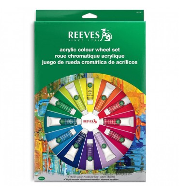 Estojo Tinta Acrílica Wheel Set Reeves C/18