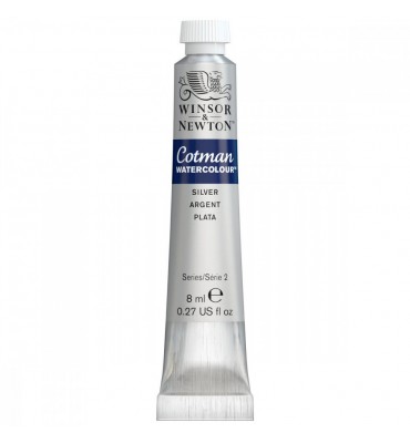 Tinta Aquarela Cotman Winsor & Newton 8ml Silver 617