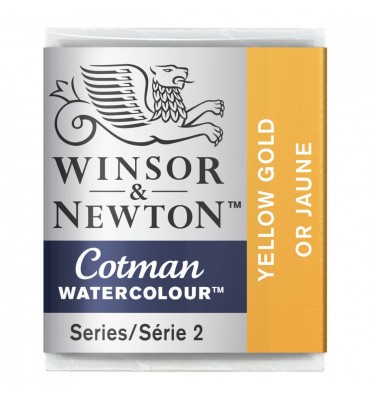 Tinta Aquarela Pastilha Cotman Winsor & Newton Yellow Gold 088 