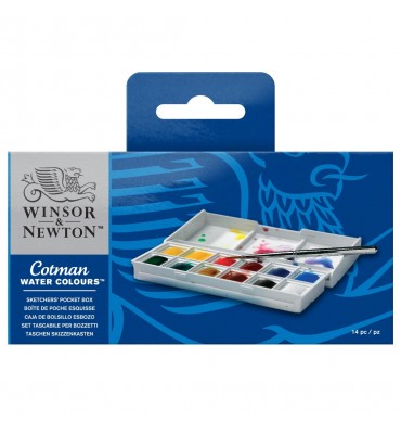 Tinta Aquarela Winsor & Newton Cotman Sketcher's Pocket Box 12 Cores