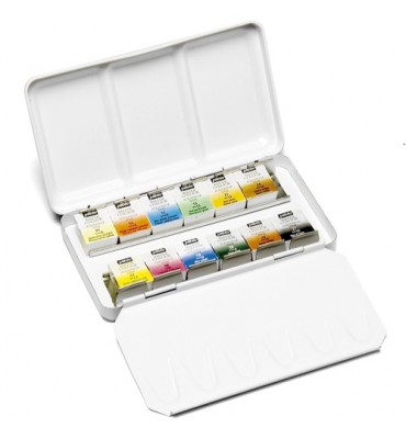 Aquarela Pastilha Pébéo 12 Cores Aquarelle Fine