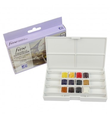 Tinta Aquarela Lefranc & Bourgeois 12 Cores
