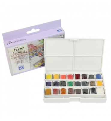 Tinta Aquarela Lefranc & Bourgeois 24 Cores