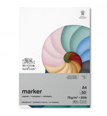 Bloco Winsor & Newton Para Marcador 75g A4 50 Folhas