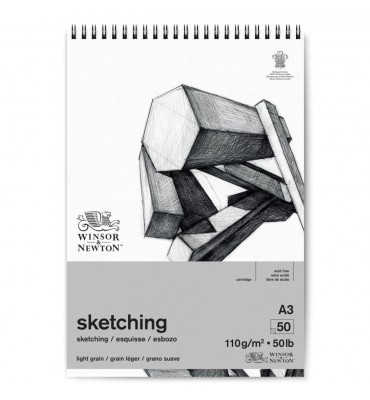 Bloco de Papel Sketch A3 Winsor & Newton 110g/m² 50 Fls