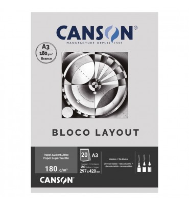 Bloco Layout Canson A3 180g/m² 