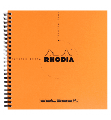 Caderno Rhodia Dot Book Papel Pontilhado 21X21cm Capa Laranja