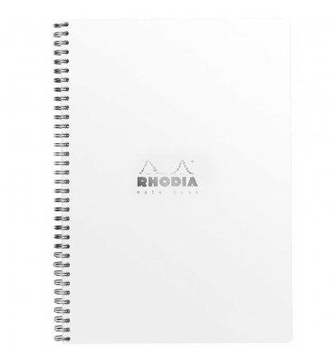 Caderno Rhodia Note Book Papel Quadriculado A4+ Capa Branca