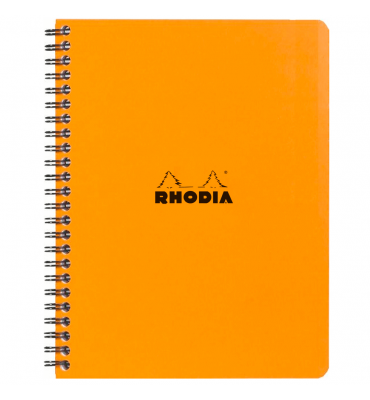 Caderno Rhodia Note Book Papel Quadriculado Capa Laranja A5+