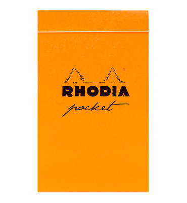 Bloco de Notas Rhodia Papel Pontilhado Pocket Capa Laranja