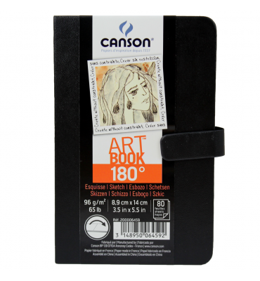 Bloco de Sketch Canson ARTBOOK 180° 08,9X14cm