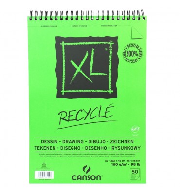 Bloco Para Desenho Recyclé XL 160g/m² A3 50 folhas
