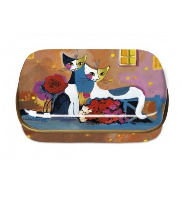 Caixa De Metal Personalizada Gatos