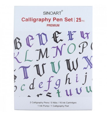 Estojo de Canetas Para Caligrafia Sinoart 25 Peças