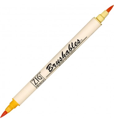Caneta Brushables Ponta Dupla Kuretake Apricot 