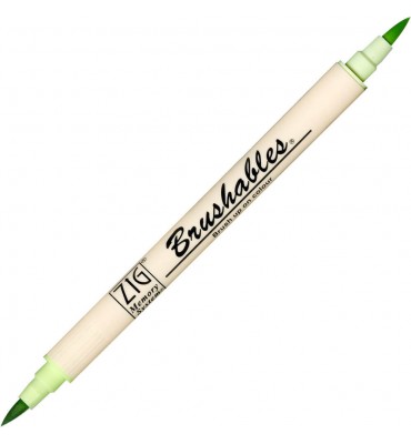 Caneta Brushables Ponta Dupla Kuretake Cool Cucumber