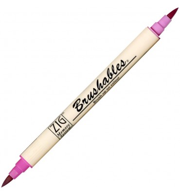 Caneta Brushables Ponta Dupla Kuretake Pink