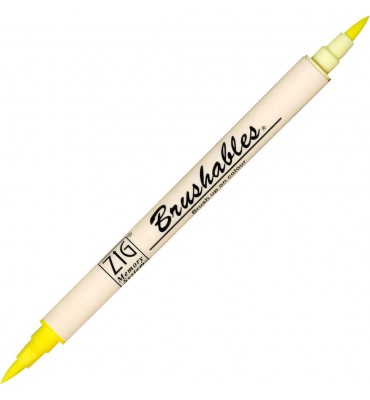 Caneta Brushables Ponta Dupla Kuretake Yellow