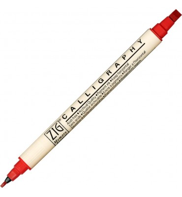 Caneta Caligrafia Artística Zig 020 Red Kuretake