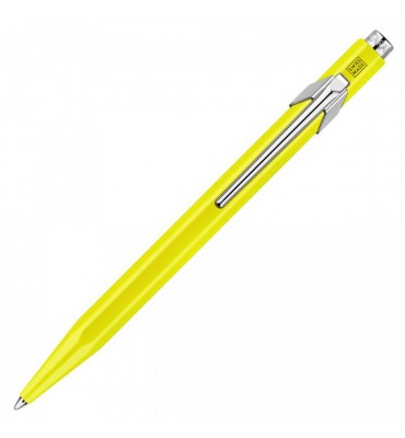 Caneta Caran d'Ache Esferográfica Popline 849 Fluo Amarela