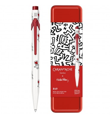 Caneta Esferográfica Caran d'Ache 849 Keith Haring White
