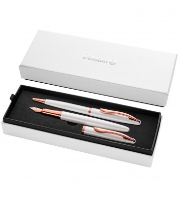 Estojo Caneta Pelikan Jazz Noble Elegance Pearl Tinteiro e Esferográfica