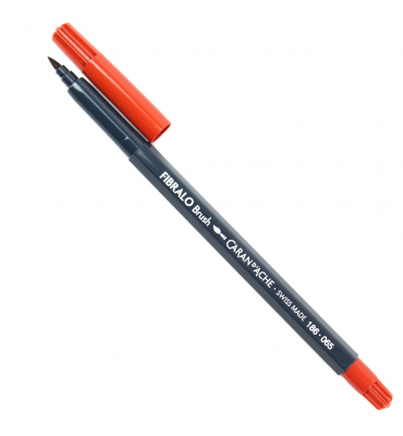 Caneta Caran d'Ache Fibralo Brush Aquarelável Marrom