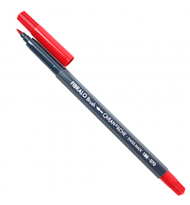 Caneta Caran d'Ache Fibralo Brush Aquarelável Vermelho