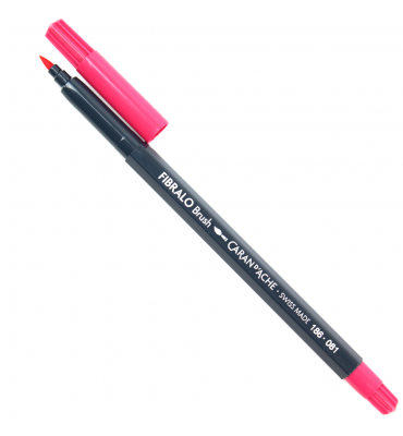 Caneta Caran d'Ache Fibralo Brush Aquarelável Rosa