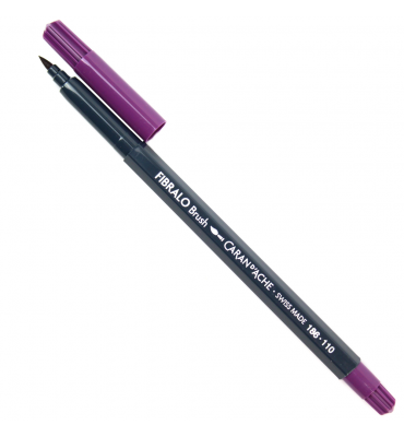 Caneta Caran d'Ache Fibralo Brush Aquarelável Violeta