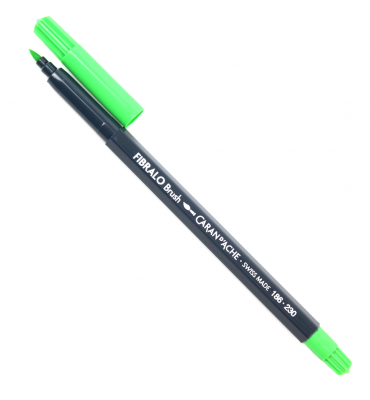 Caneta Caran d'Ache Fibralo Brush Aquarelável Verde Claro