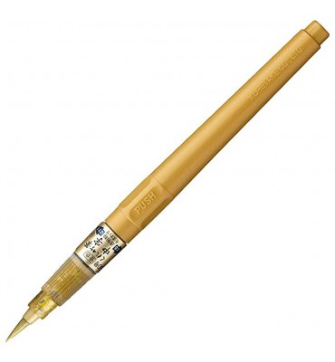 Caneta Fude Pen Kuretake Cor Dourada Ponta Média N° 60
